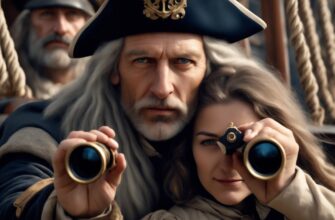Капитан корабля и его жена смотрят в бинокль и не задают себе вопрос, насколько важна роль главы семьи