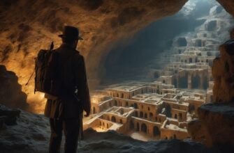 Спелеолог в пещерах находит древние подземные города